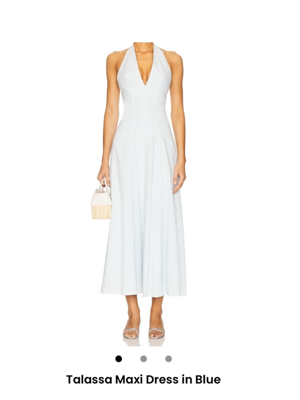 Talassa Halter Maxi Dress in Pale Blue